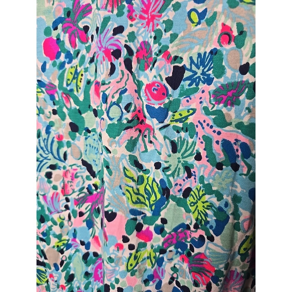 Lilly Pulitzer Tropical Ocean Shell Print Tunic Top Size Medium Style 008783 t10 - Picture 5 of 8